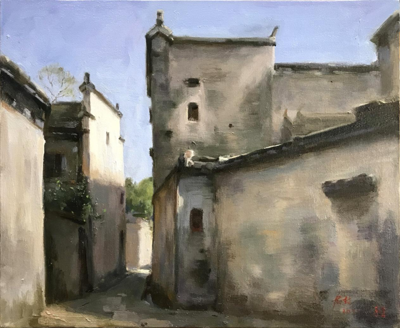《宏村民宅巷里》 50cmx60cm 油画写生.png