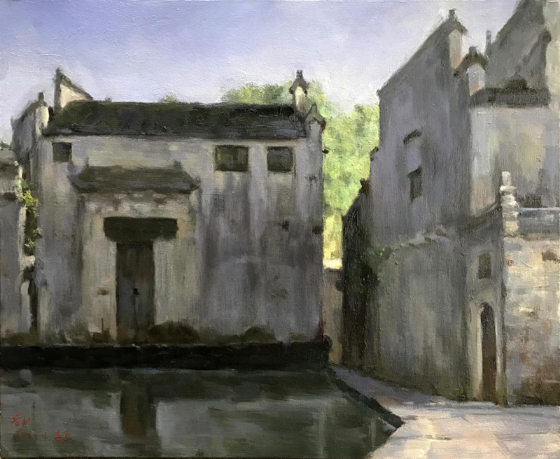 《宏村月沼之晨》50cmx60cm 油画写生.png