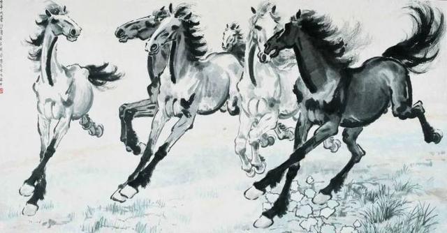 《群奔（壬午大暑）》徐悲鸿 纸本水墨 95×181cm 1942年 徐悲鸿纪念馆藏.jpg