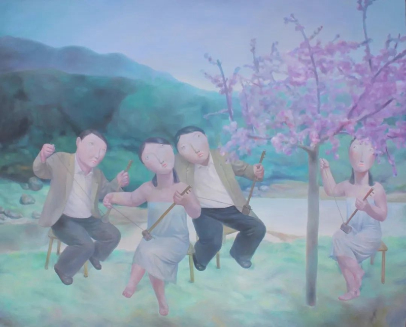 春天里 200×160cm 布面油画 2015.jpg